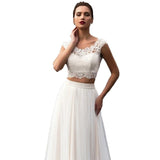 Wedding Dress 2026 New Lace A-Shaped Wedding Dress Ludding Short-Sleeved Beach Bridal Dress Tail Outdoor Wedding HZ0517