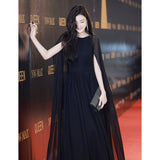 Evening Dress Women 2026 New Banquet Temperament Light Luxury Small Black Elegant Annual Dress Dress HZ0517