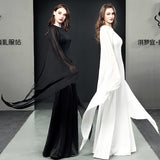 Evening Dress Women 2026 New Banquet Performance Model Host Atmospheric Long Dress Dress Summer Wedding Polyester HZ0517