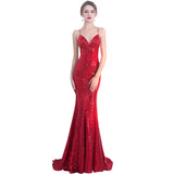 Evening Dress Women's New Fashion Banquet Long Elegant Sexy Princess Fishtail Annual Host Dress HZ0517