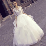 Main Light Wedding Dress 2026 New Sensian Dream Tailing Bride Long Sleeves Thin And Simple Go Out Dress HZ0517