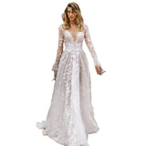 Wedding Dress 2026 New New Dress Sexy Lace Long-Sleeved Dress Evening Dress HZ0517
