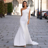 The Mermaid Mermaid Tour Wedding Dress 2026 New One-Shoulder Waist Fishtail Bridal Dress HZ0517