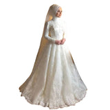 Vintage Wedding 2026 Spring New Bride Wedding Long Sleeve White Tend- Estated Wedding HZ0517
