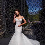2026 New Temperament Shoulder Bride Slim Thin Tail Wedding Wedding Simple Tail Fishtail Wedding Dress HZ0517