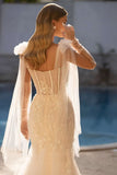 Wedding Dress 2026 New Word Shoulder Wedding Dress Skirts Disassembled Lace Tail Wedding Dress HZ0517