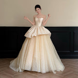 French Brag Main Wedding Dress 2026 New Bride Engagement Wedding Dress High-End Light Luxury Welcome Out Of The Door Light Wedding Dress HZ0517