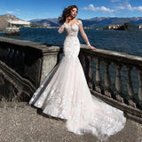 Wedding Dress Long Sleeves Sexy Slim Slim Fishtail Small Tail Bridal Main Wedding Dress Dress Dress Dress HZ0517