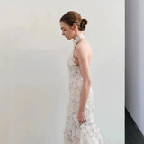 New Hanging Neck Evening Dress Award Ceremony Presided Over The Dress Show Skinny Tail Evening Dress Woman HZ0517