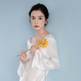 White Light Wedding Brigade Filming French Engagement Bride Wedding Toast Dress Dress HZ0517