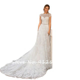 One-Word Shoulder Thin Retro Lace Wedding Dress 2026 New Bridal French Main Yarn High-Quality Welcome Yarn HZ0517