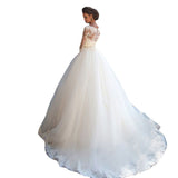 Korean Version Of The Thin Court Wedding Dress 2026 Spring New Round Lace Travel Wedding Dress HZ0517