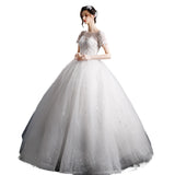 Starry Sky Main Wedding Dress 2025 Spring And Summer New Bridal Bubble Sleeves Are Super Fairy Dream Temperament Square Tailing HZ0517