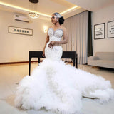 Brasing A Shoulder Wedding Dress Spring New Light Luxury High-End Feeling Wedding Bride Wedding Dress HZ0517
