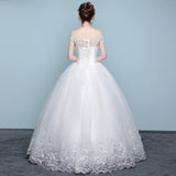 Wedding Dress 2025 New Temperament Bride Simple And Simple Wedding Dress A Word Shoulder Mori Korean Style Small Man Slimming Slimming HZ0517