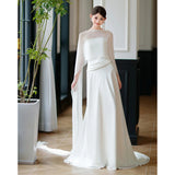 French-Style Fasley Morning Dress Dress Simple High-End Bridal Engagement Dress Dress To Welcome The Yarn HZ0517