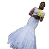2026 Wedding Dress Small Middle Waist Zipper Thin Wedding Style Simple White Long-Sleeved Wedding HZ0517