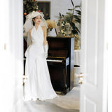 French-Style Densted High-End Wedding Dress Bride 2026 New Hanging Neck Certificate Go Out Light Yarn Travel Dress Simple And Lightweight HZ0517