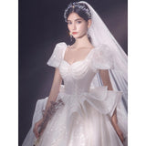 Main Wedding Dress 2026 New Bride Super Fairy Tail Temperament Small Court French At-Aug Princess Wedding Wedding Dress HZ0517
