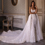 Wedding Dress 2026 New V-Neck Sexy Thin Fishtail Lace White Bride Dragging Tail Heavy Industry Wedding Dress HZ0517
