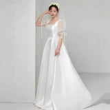 French-Style Linden Light Wedding Dress 2026 New Sweet Princess Style Simple Yarn Bride Engagement Welcome Dress Dress HZ0517