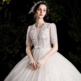Wedding Dress 2025 New European-Style Strap Sexy Bridal Wedding Dress In Sleeve Size Lace Yarn HZ0517