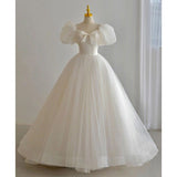 Light Wedding Dress 2026 New Bridal Girl Small Man With The Landlord Yarn French Simple Travel Shot Mori Dress Dress HZ0517
