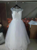 Round Collar Pure White Sleeveless Wedding Dress Bride Wedding Simple Style Photography Wedding Wedding Feast Generous Temperament HZ0517