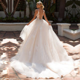 Deep V-Necked Light Wedding Dress 2026 New Sen-Series Lace Elegant Body-Tailed Bridal Wedding Dress Woman HZ0517