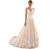 Wedding Dress 2026 New Hot Lace Paste Sticker Deep V Collar Transparent Sleeveless Main Wedding Dress HZ0517