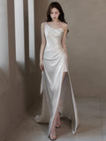 Scenic Light Wedding Dress Super Xiansen Small Tailed Bride Simple French Engagement Temperament Go Out To Welcome Dress Summer HZ0517