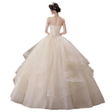 Main Wedding Dress 2025 New Bridal Bosom Champagne French High-End Sense Simple Retro Yarn Light HZ0517