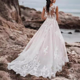 Wedding Suspension 2026 New Lace Fashion Retro Round Collar A Skirt Bride Lace Wedding Dress HZ0517