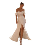 2026 New French-Style Silk Dress Bridal High-Sensential Simple Lace Open Yarn HZ0517