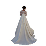 2026 Wedding Dress Sexy V-Necked Dress European Minimalist Tailed Bride HZ0517