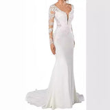 Deep V Fishtail Wedding Sexy Temperament Thin 2026 Summer New Bare Back Soft Yarn Fashion Tweed Body HZ0517