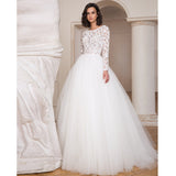 Original Wedding Dress Long Sleeve Temperament Sexy Big Show Back Wedding Dress 2026 New Wedding Dress Spring HZ0517