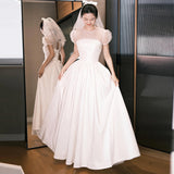 French Light Wedding Bridal Maid Mori Went Out Yarn With A Yarn Of The Yarn-Snative Engagement Beautiful Princess Style Sweet Dress Dress Dress HZ0517