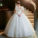 Main Wedding Dress 2025 New Bridal Court Princess Style Small Luxury Wedding Dress Tail HZ0517