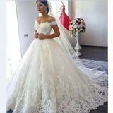 Wedding Dress 2025 New Autumn And Winter Dress Large-Size Shoulder Poncho Yarn Skirt Tail Wedding Dress HZ0517