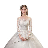 Full-Sleeved Wedding 2026 New Lace New Luxury Prom Dress Wedding Wedding Ceremony Summer HZ0517