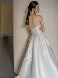 French Brao-Smeared And Light Wedding Bridal Temperament Dragging The Tail At The Escape Princess Dress Simple Stancy To Shoot The Yarn HZ0517