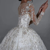 Wedding Dress 2026 Spring New Bride One-Word Fashion Sexy Thin Lace Wedding Dress Tail Size HZ0517
