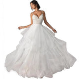 Wedding Dress Dress Layered Muslin Bohemian Style New Sling Dress Wedding Engagement Dress HZ0517