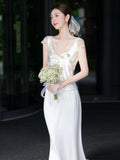 French-Style Denswear Light Wedding Dress Light Luxury High-End Small Adult Banquet Welcome Dress Bride Engagement Yarn HZ0517