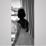 Wedding Dress 2026 New Shoulder Long-Sleeved Bride Wedding Fishtail Evening Dress Lace Wedding Dress HZ0517