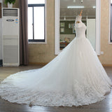 2026 New White Ball Dress Wedding Dress Retro Large Size Lace Wedding Dress HZ0517