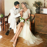 French Light Wedding Dress Super Fairy Bridal Wedding Wedding Yarn Court Hepburn Style Temperament Thin Evening Dress HZ0517