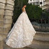 Wedding Dress 2026 New Bride Simple Word Shoulder Big Bare Back Punt Tail Soft Yarn Slimming Slimming HZ0517