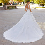 2026 New Sleeveless V-Neck Wedding Dress High Quality Princess Tulle Tau Dress HZ0517